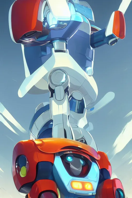 Image similar to metabots medabots medarotto medarot robot minimalist comics, behance hd by jesper ejsing, by rhads, makoto shinkai and lois van baarle, ilya kuvshinov, rossdraws global illumination ray tracing hdr radiating a glowing aura