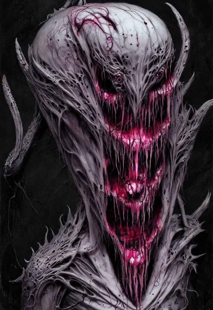 Image similar to a strange eerie magical scary creature in an eerie uncanny hell, transluscent neon, horror, concept art, detailed, award - winning, cinematic, by emil melmoth, by tsutomu nihei, by wayne barlowe,