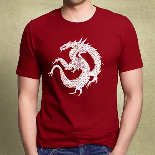 Image similar to china red dragon mark on tshirt