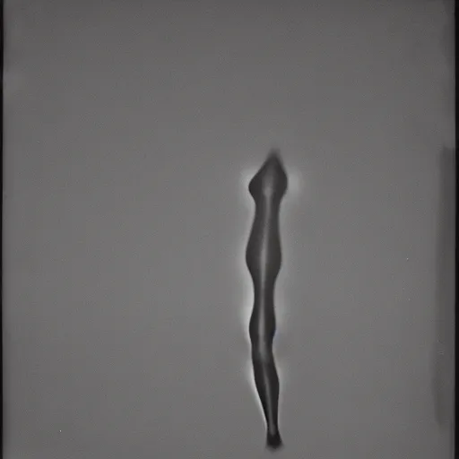 Image similar to a photogram of human body. depth, soft, blurry. photographic paper exposed to light, by emmanuel radnitzky man ray