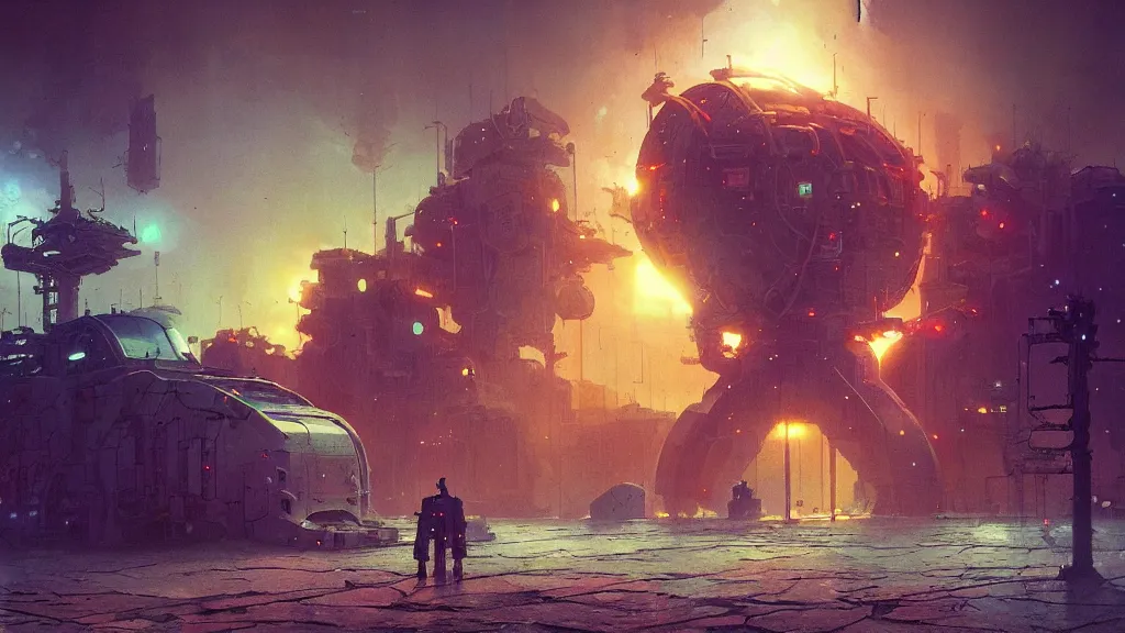 Prompt: a machine conjuring!!! an image!!! from noise!!!, by chris foss, marc simonetti, greg rutkowski, and diego gisbert llorens, cinematic closeup!!, colorful, intricate, clean, hopeful, 8 k render, volumetric lighting