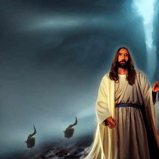 Prompt: jesus as the final boss in Elden Ring