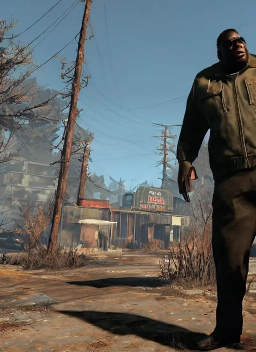 Prompt: Biggie in fallout 4