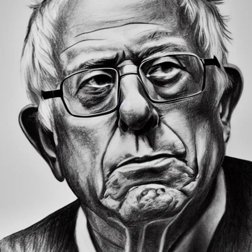 Prompt: Bernie Sanders in the we need you WW2 posters, portrait, pencil drawing, 4k