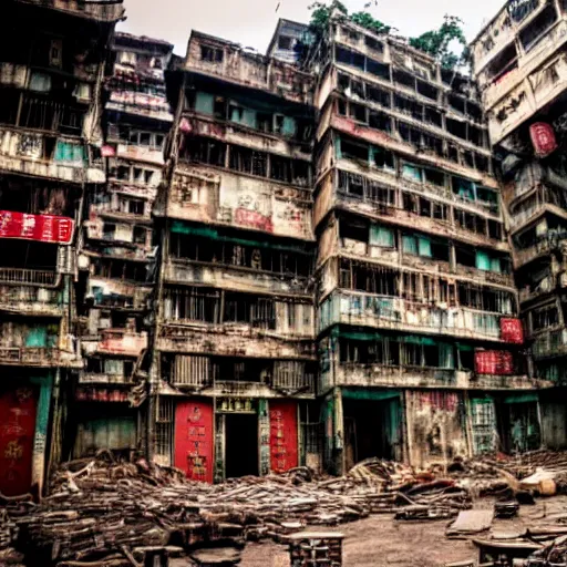 Prompt: Kowloon Walled City