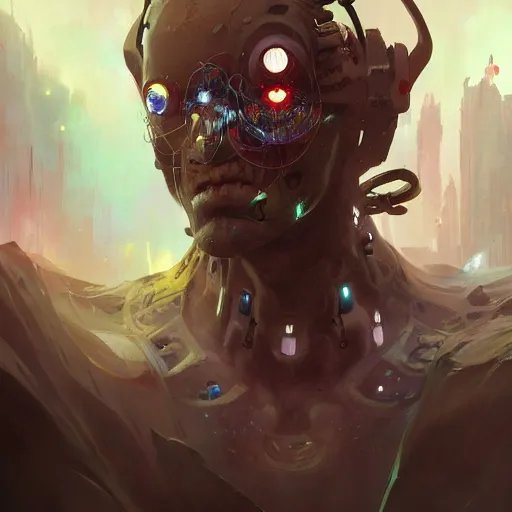 Image similar to comic book illustration, a portrait of a monstrous cybernetic beast, cyberpunk concept art by pete mohrbacher and artgerm and wlop and greg rutkowski and josan gonzales, highly detailed, intricate, sci-fi, sharp focus, Trending on Artstation HQ, deviantart