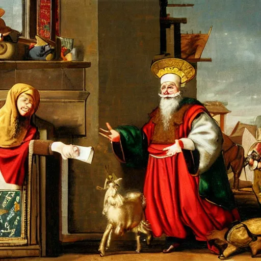 Image similar to Sinterklaas discovering a new element