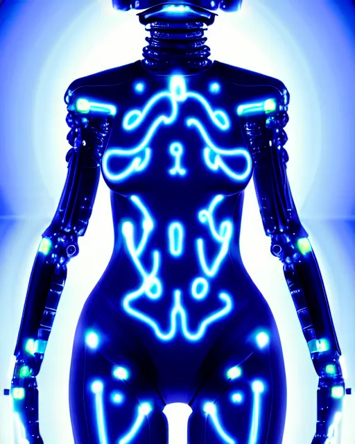 Image similar to human cybersuit goddess, bio-mechanical bio-luminescence, neurons, nerve cells, cinematic, rim light, hyper realism, high detail, masterpiece, high fashion