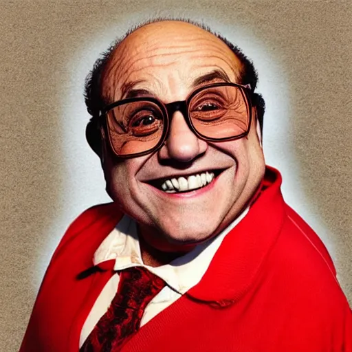 Image similar to danny devito in the style of a car