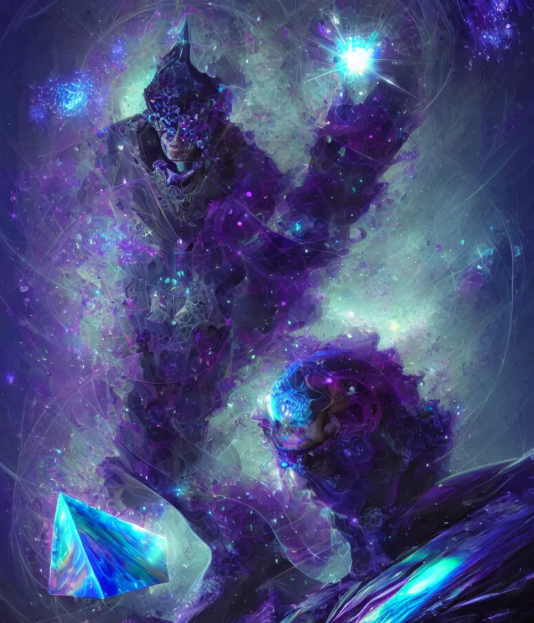 Image similar to front!!! shot of a court jester!!! character, mesmerizing fractal hypercubes, dark holography!!!, future, metallic nebula, crystalline edges, polygonal, elegant, highly detailed, centered, (((artstation, concept art, jagged, sharp focus, artgerm, Tomasz Alen Kopera, Peter Mohrbacher, donato giancola, Joseph Christian Leyendecker, WLOP, Boris Vallejo))), ((raytracing)), mugshot!!!!!, ugly!!!!!!, octane render, nvidia raytracing demo, octane render, nvidia raytracing demo, octane render, nvidia raytracing demo, 8K