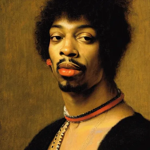 Image similar to renaissance portrait of Rick James, masterpiece by Eugene de Blaas