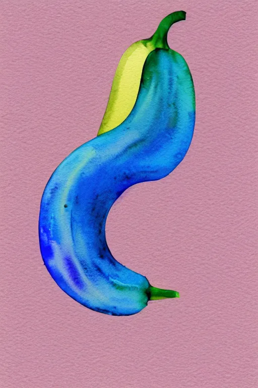 Image similar to minimalist watercolor art of a bananas, illustration, vector art