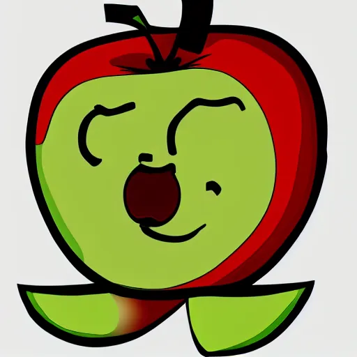 Prompt: an apple in a cartoon style