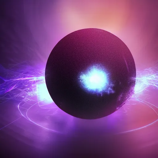 Prompt: a purple ball emanating purple energy, ability image render, dark background, digital art, game art
