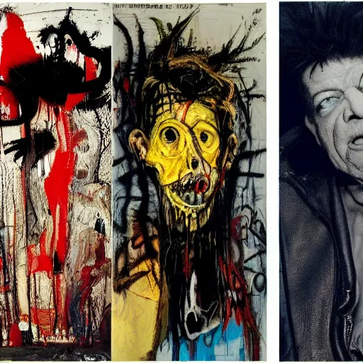 Image similar to a terrifying horrifying excruciating evil hell, by herman brood, by francis bacon, by jean - michel basquiat, by gustave moreau