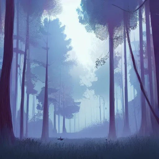 Prompt: forest in the morning light, digiital illustration, trending on artstation