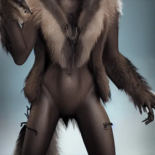 Image similar to cute handsome female werewolf from van helsing unreal engine hyperreallistic render 8k character concept art masterpiece