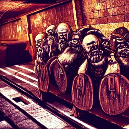 Image similar to “cruel ambush of the dwarves on the delivery club courier in the tunnel”