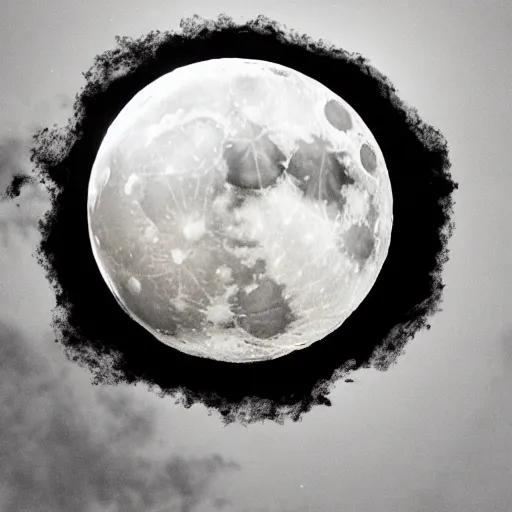 Image similar to moon mid explosion