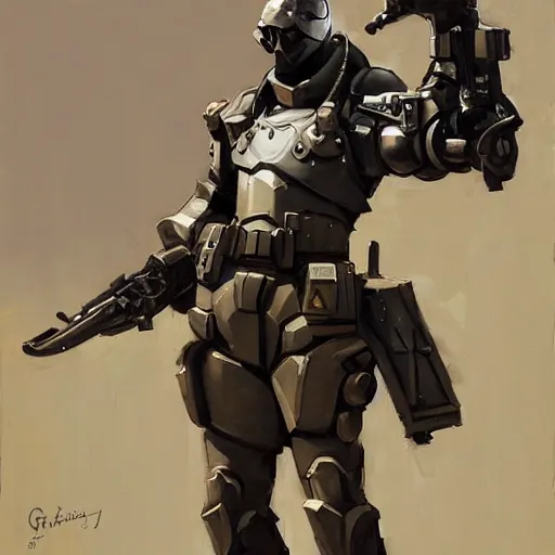 Prompt: greg manchess portrait painting of armored banksy as overwatch character, medium shot, asymmetrical, profile picture, organic painting, sunny day, matte painting, bold shapes, hard edges, street art, trending on artstation, by huang guangjian, gil elvgren, ruan jia, randy vargas, greg rutkowski