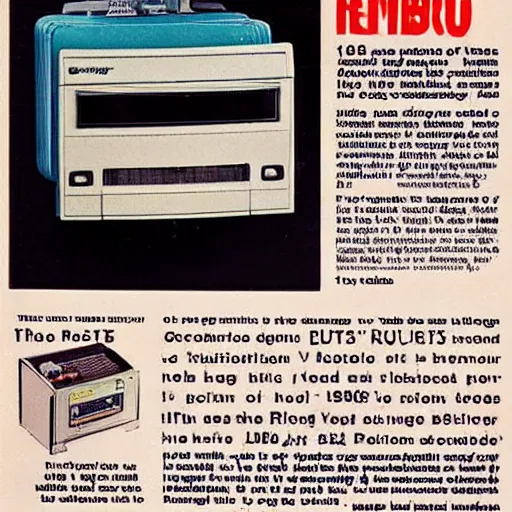 Prompt: The 1980's advert for the retro turbo encabulator