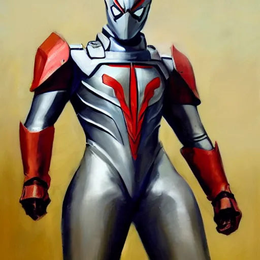 Prompt: greg manchess portrait painting of armored spiderman ultraman grey fox from metal gear cyborg gay japanese - american hybrid as overwatch character, medium shot, asymmetrical, profile picture, organic painting, sunny day, matte painting, bold shapes, hard edges, street art, trending on artstation, by huang guangjian and ail elvgren and sachin teng