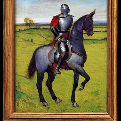 Image similar to a 15th-century knight by John Millais cfg_scale 10