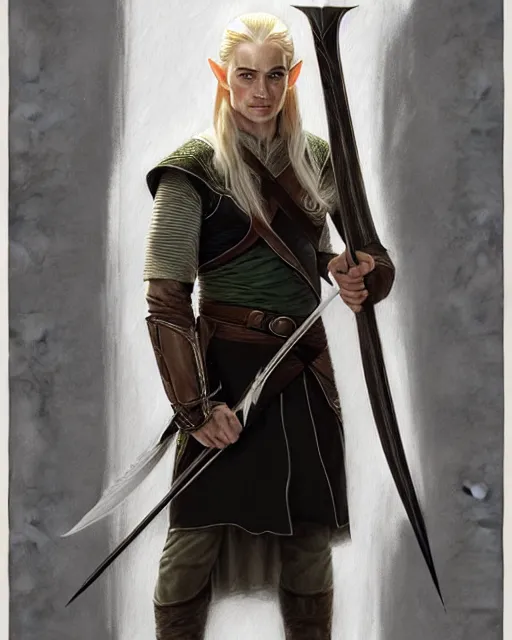 Image similar to legolas elf | | pencil sketch, realistic shaded, fine details, realistic shaded lighting poster by greg rutkowski, magali villeneuve, artgerm, jeremy lipkin and michael garmash and rob rey