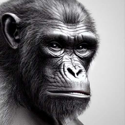 Prompt: extreme uhdr photorealistic photograp of your apes father, fine details, highly detailed