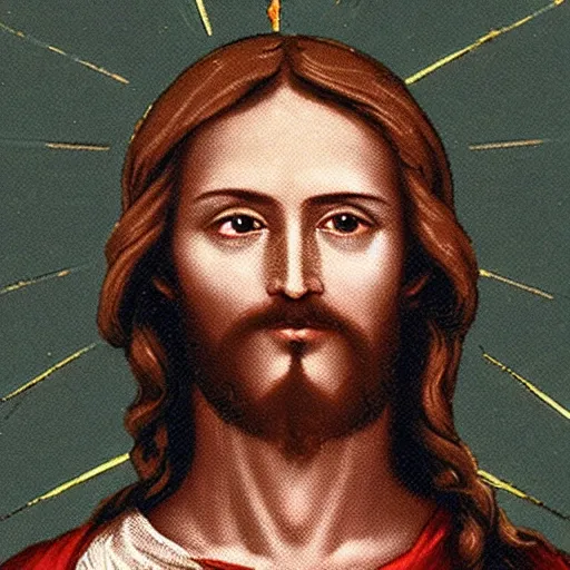 Image similar to jesus christ as a robot