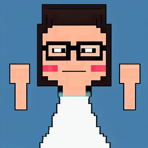 Image similar to Pixel art of Tina Belcher from Bob's Burgers