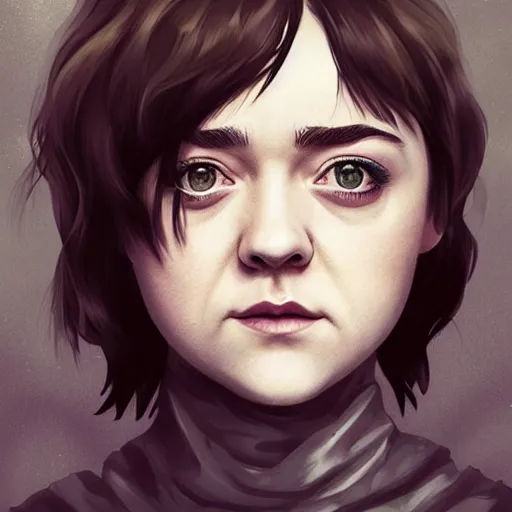 Image similar to maisie williams as arya stark by ross tran