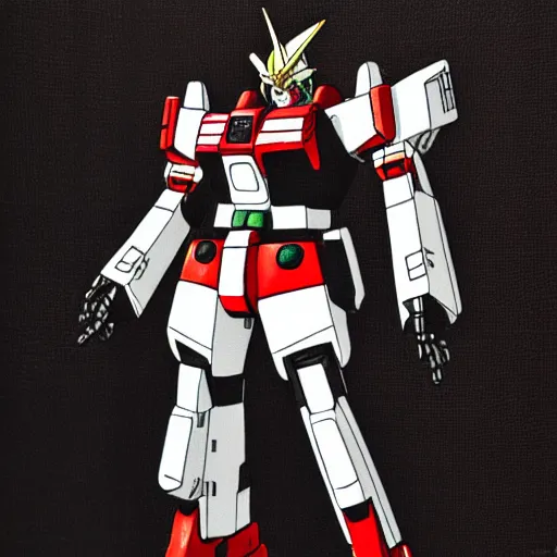 Image similar to rx-78-2 gundam in the style of banksey