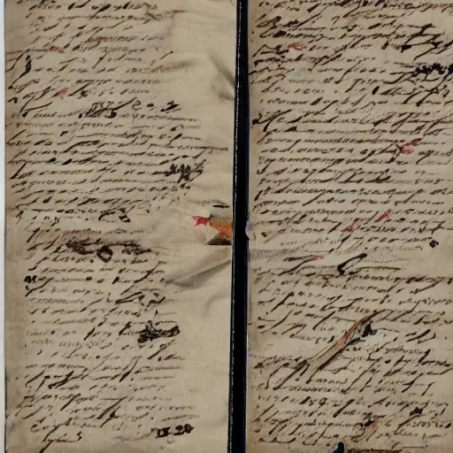 Image similar to letters on parchment falconi