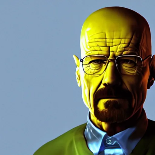 Image similar to Portrait of Walter White (played by Walter White) wearing the Infinity Gauntlet, trending on artstation, octane render