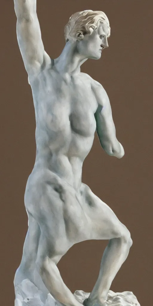Prompt: a lightning bolt marble statue painted by matisse, highly detailed, cinematic
