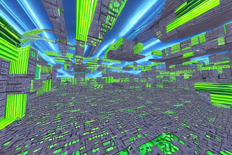 Image similar to hyper cyber world texture realm scape