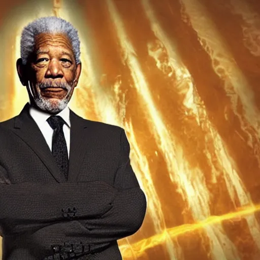 Image similar to morgan freeman as god