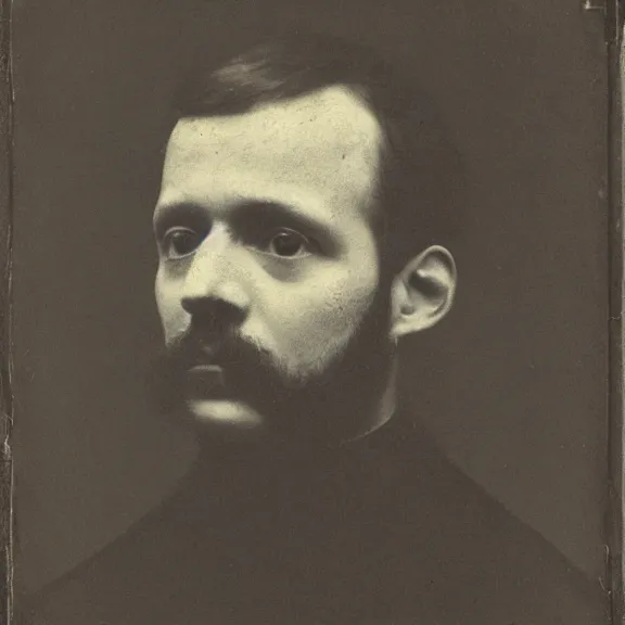 Image similar to ai self portrait, daguerrotype