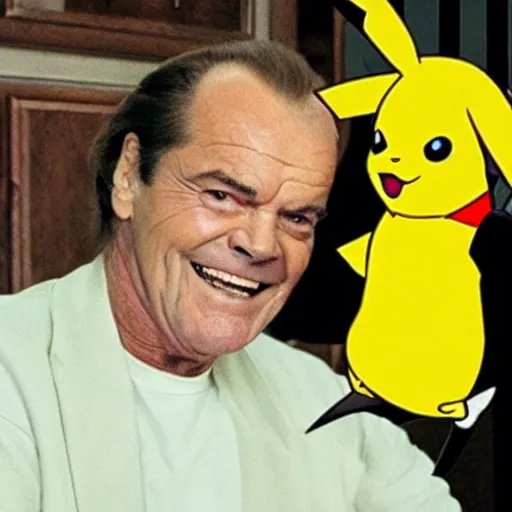 Prompt: Jack Nicholson plays Pikachu Terminator