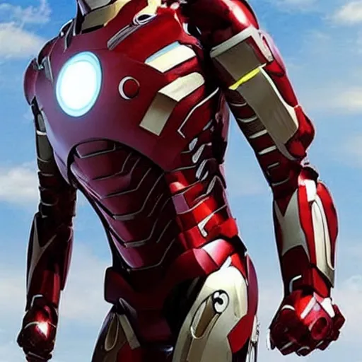 Image similar to obama in ironman suit in powerful pose, photorealistic