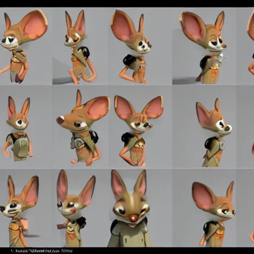 Image similar to a new character for Zootopia, 3d render, cute