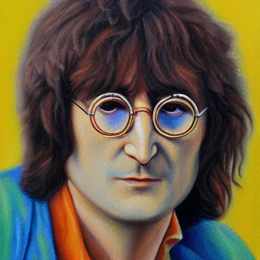 Image similar to John Lennon, oil Painting, HD, 4k, intricate detail