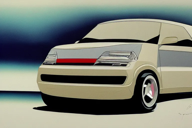 Image similar to 2 0 0 1 space odyssy concept painting of a honda e