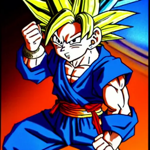 Image similar to Goku as in Dragon Quest,by Akira Toriyama