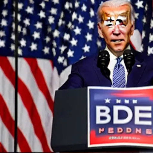 Prompt: joe biden with a headcrab on his head