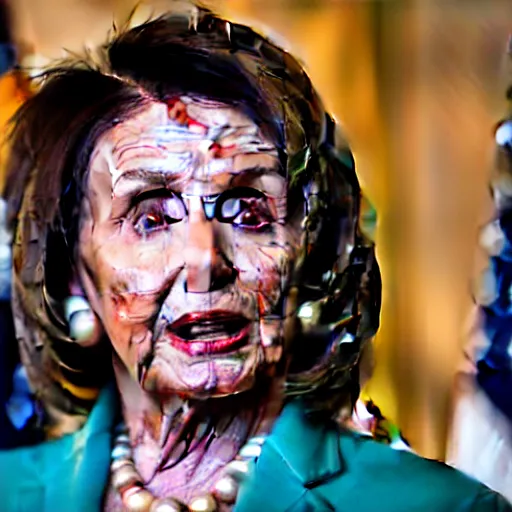 Prompt: Nancy Pelosi as a lizard