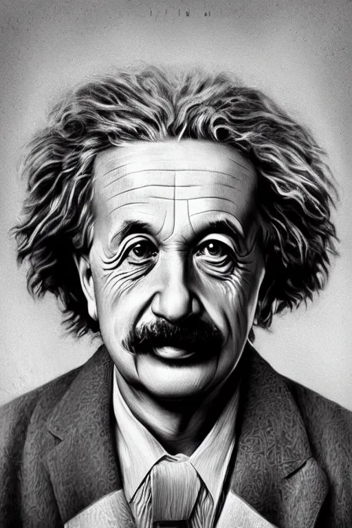 Prompt: intricate color portrait of albert einstein in the style of tom bagshaw, 8 k octane beautifully detailed render
