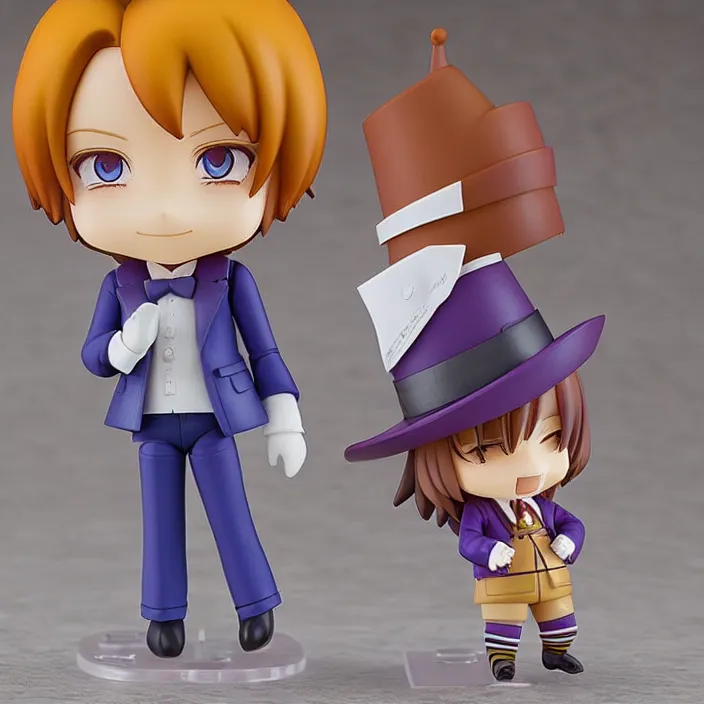 Prompt: Willy Wonka, An anime Nendoroid of [Character Here], figurine, detailed product photo