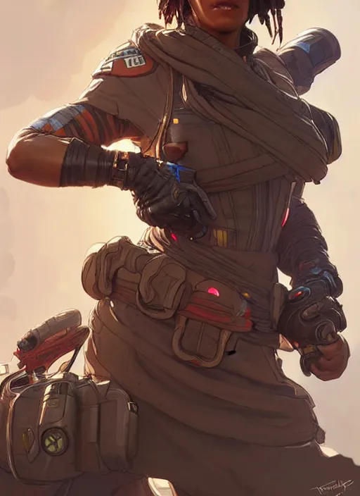 Image similar to Apex Legends Woman, highly detailed, digital painting, artstation, concept art, smooth, sharp focus, illustration, art by artgerm and greg rutkowski and alphonse mucha